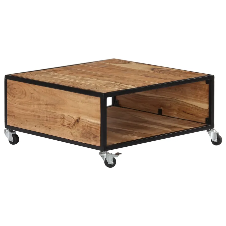 Table basse 70x70x32 cm Bois solide d'acacia - 10