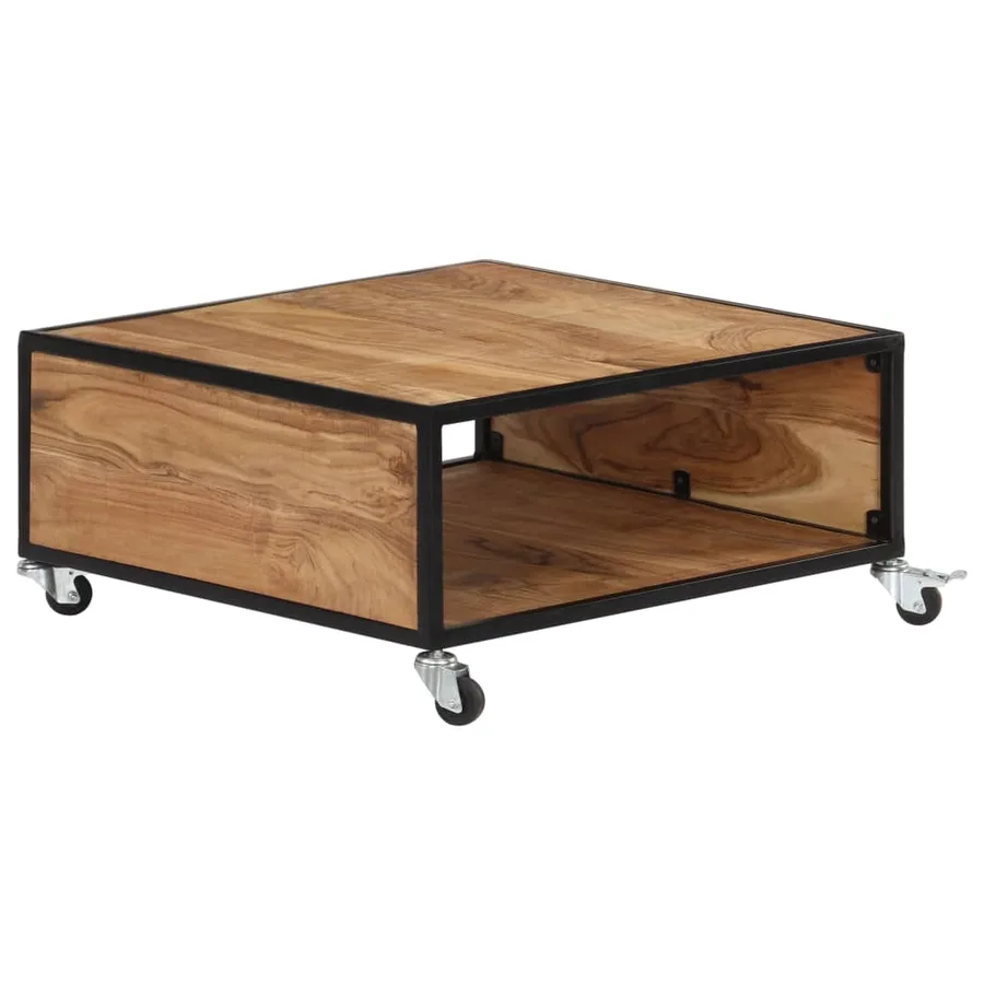 Table basse 70x70x32 cm Bois solide d'acacia - 11