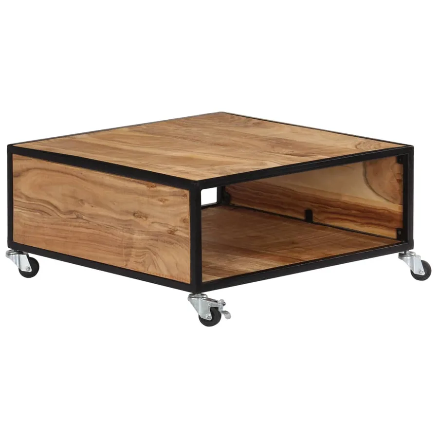 Table basse 70x70x32 cm Bois solide d'acacia - 12