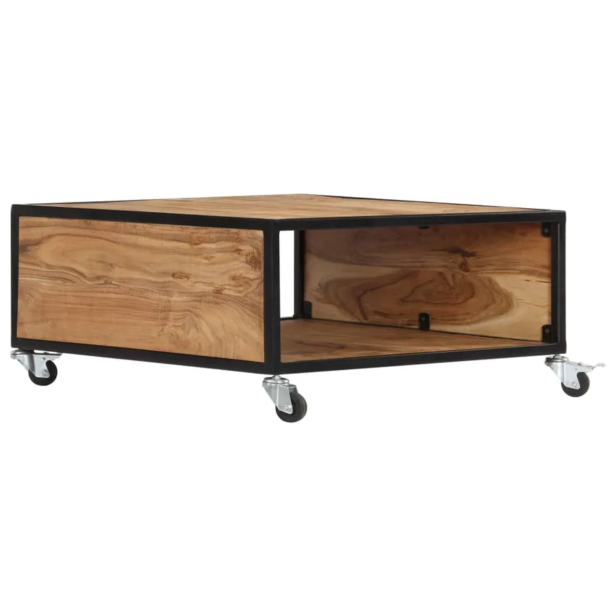Table basse 70x70x32 cm Bois solide d'acacia - 4