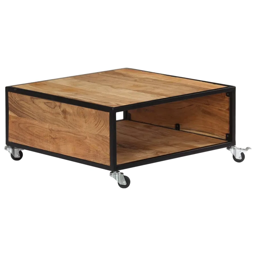 Table basse 70x70x32 cm Bois solide d'acacia - 9