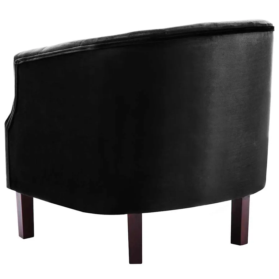 Fauteuil noir velours - 5