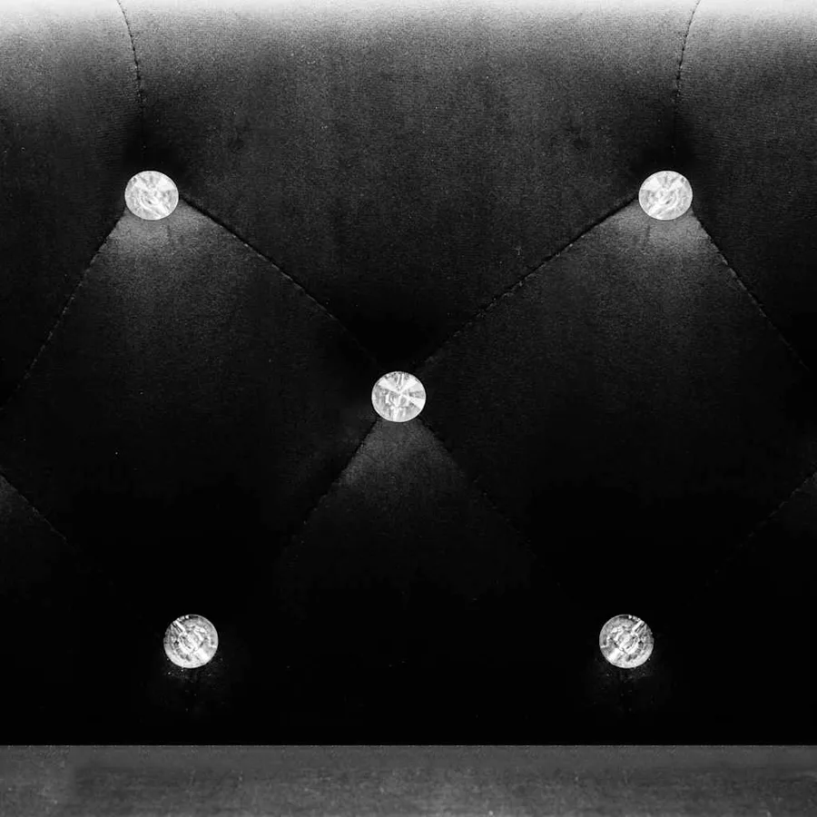 Fauteuil noir velours - 7