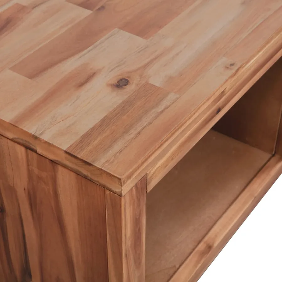 Table basse Bois d'acacia massif 90x50x37,5 cm - 6