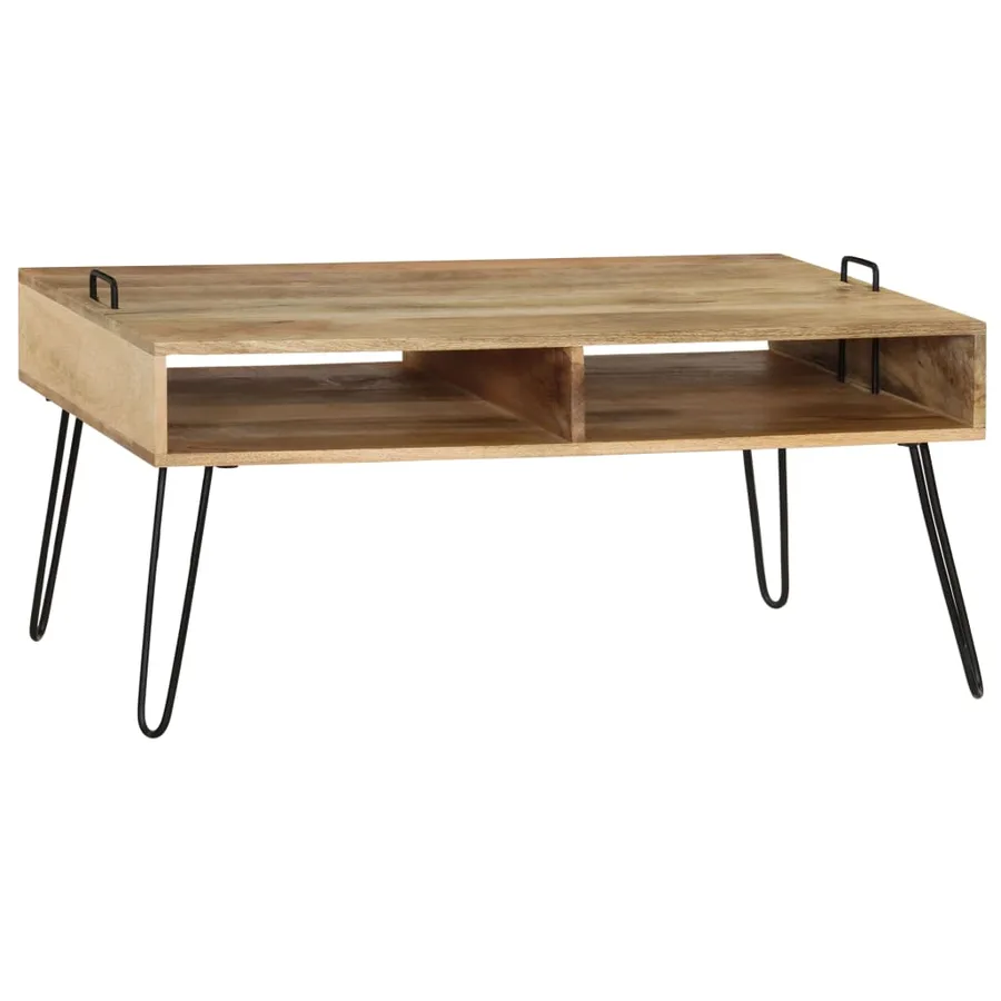 Table basse Bois de manguier massif 100x60x45 cm - 3