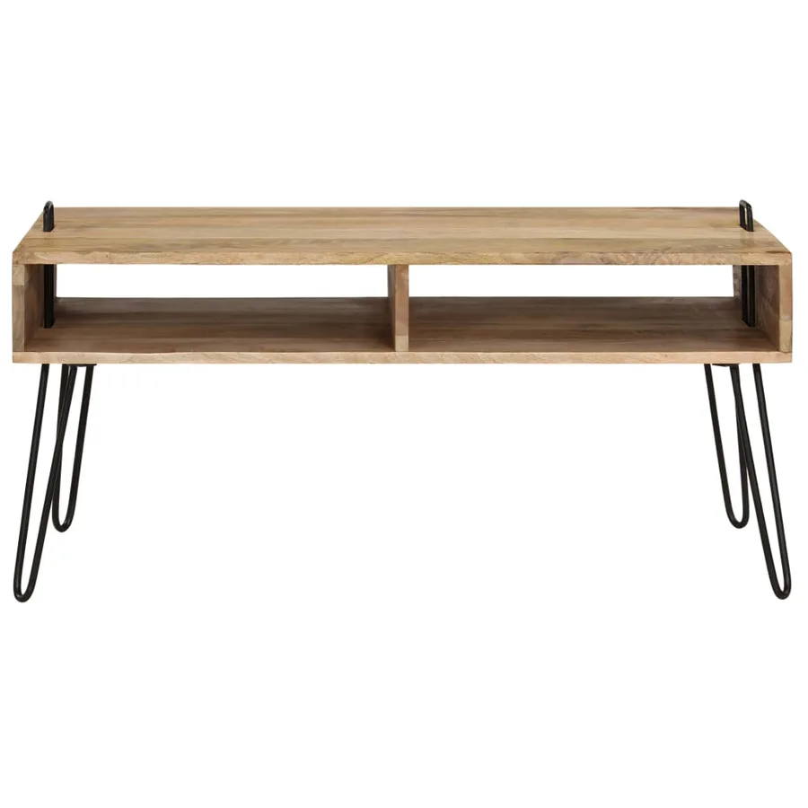 Table basse Bois de manguier massif 100x60x45 cm - 4