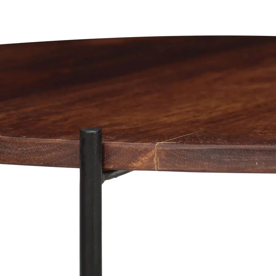Ensemble de table basse 2 pcs Bois massif 60x35 cm - 6