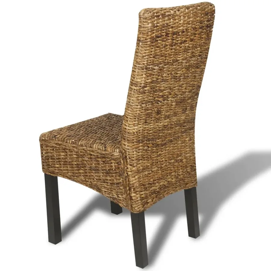 Chaises à manger lot de 2 bois solide de manguier et abaca - 5