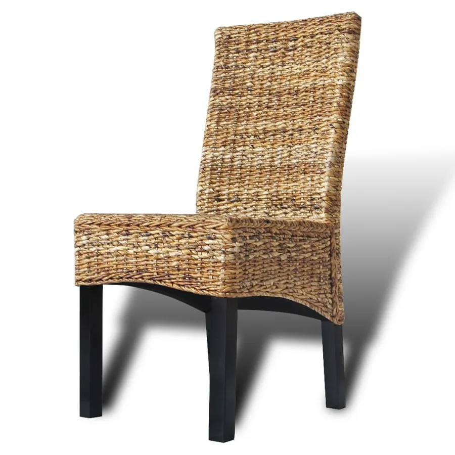 Chaises à manger lot de 2 bois solide de manguier et abaca - 9