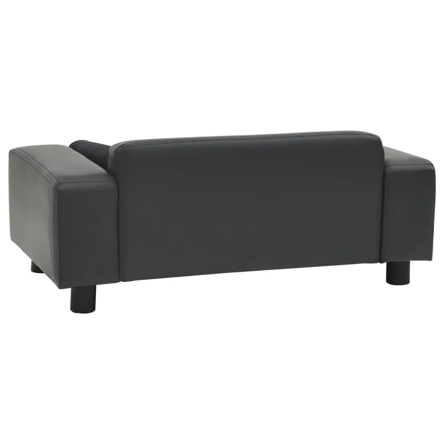 Canapé pour chien Gris foncé 81x43x31 cm Peluche et similicuir - 3