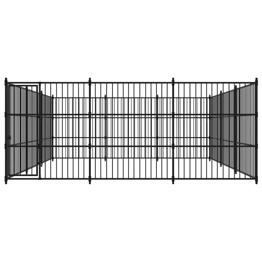 Chenil d'extérieur pour chiens 450 x 450 x 185 cm - 2