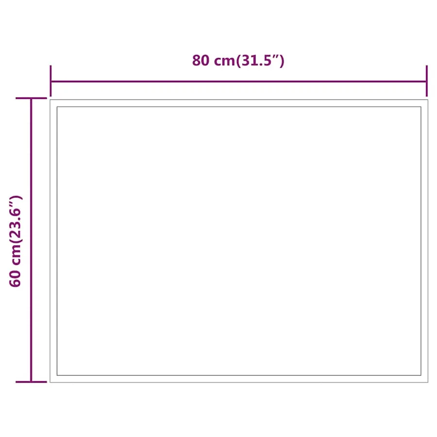 Miroir de salle de bain à LED 80x60 cm - 5