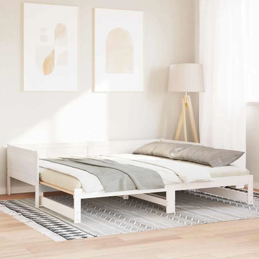 Lit Pull-out de Jour Blanc 203,5 x 184 x 56,5 cm - 3