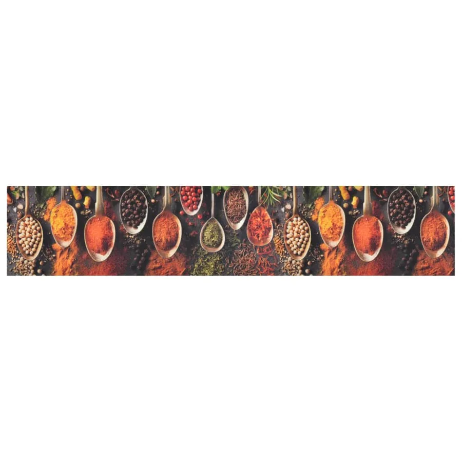 Tapis de cuisine lavable impression cuillère épices 60x300 cm - 2