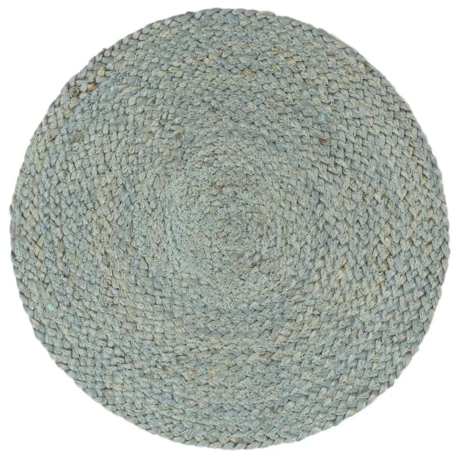Napperons 6 pcs Vert olive Plain 38 cm Rond Jute - 2