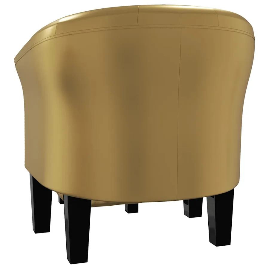 Chaise cabriolet avec repose-pied doré similicuir - 5
