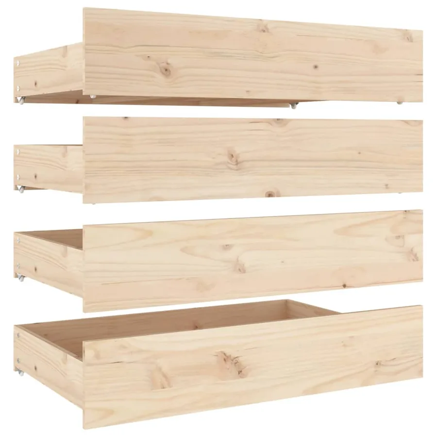 Cadre de lit sans matelas avec tiroirs - 7