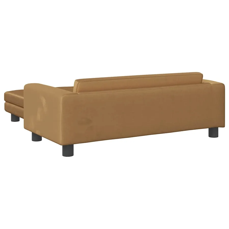 Lit pour chien avec extension marron 100x50x30 cm velours - 5