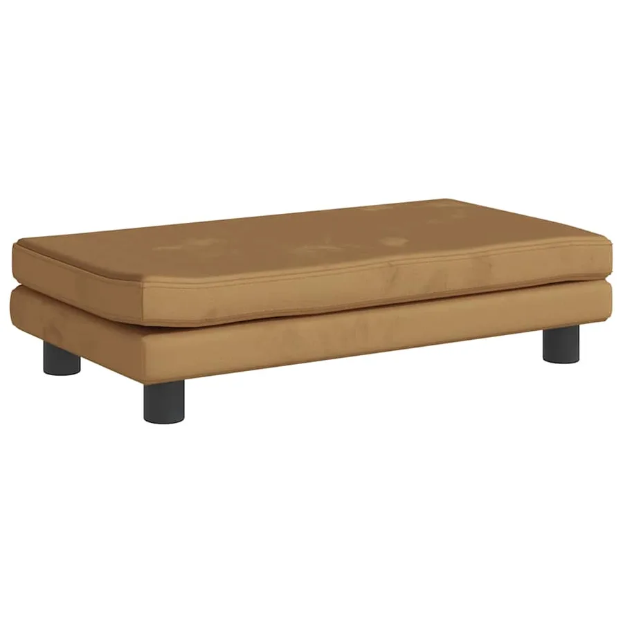 Lit pour chien avec extension marron 100x50x30 cm velours - 6
