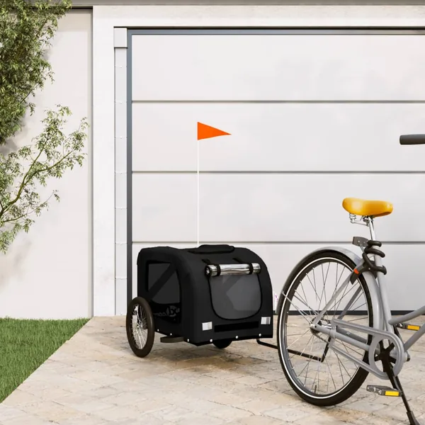Remorque de vélo pour animaux de compagnie noir