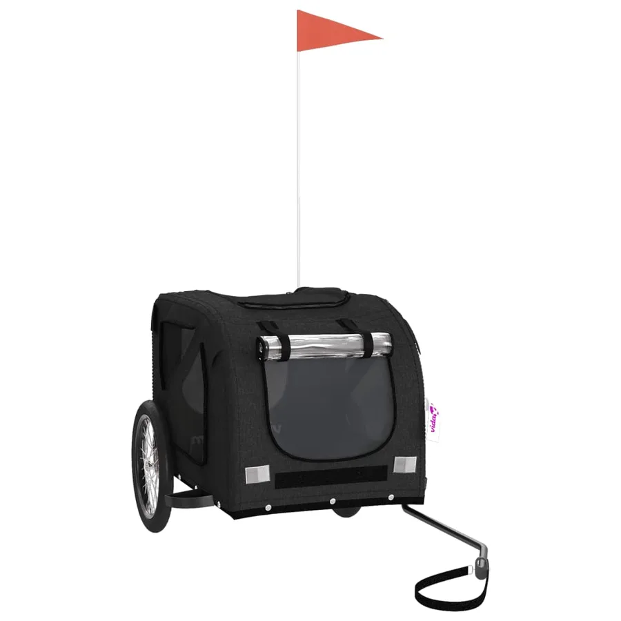 Remorque de vélo pour animaux de compagnie noir - 2