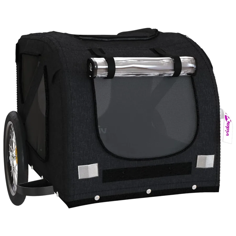 Remorque de vélo pour animaux de compagnie noir - 5