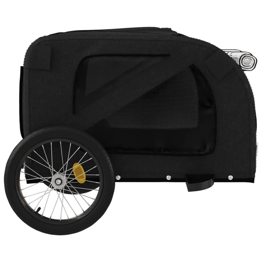 Remorque de vélo pour animaux de compagnie noir - 7