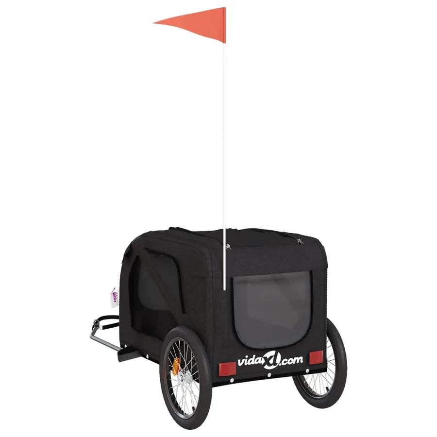 Remorque de vélo pour animaux de compagnie noir - 8