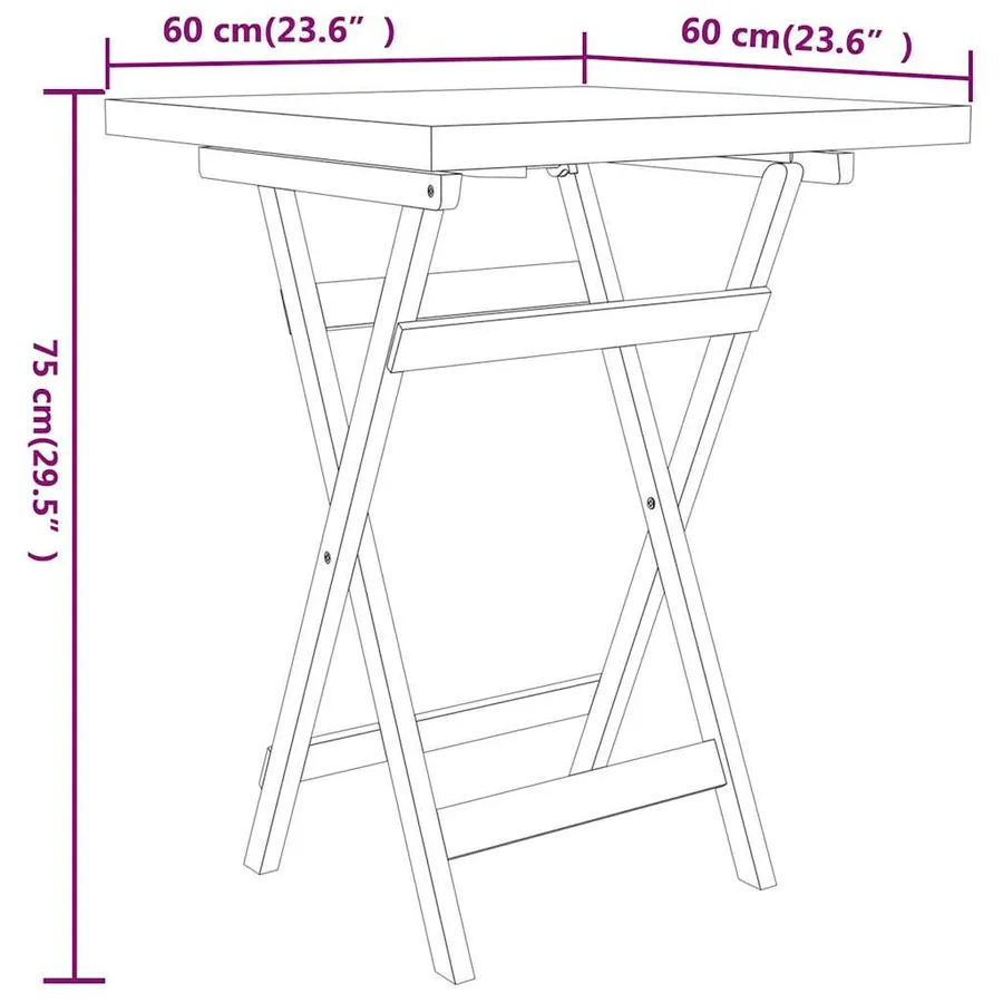 Ensemble à manger de jardin 3 pcs Bois de teck massif - 9