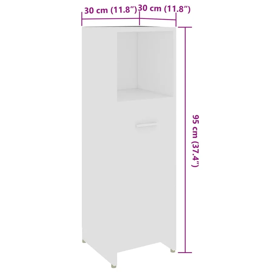 Ensemble de meubles de salle de bain 4 pcs Blanc - 13