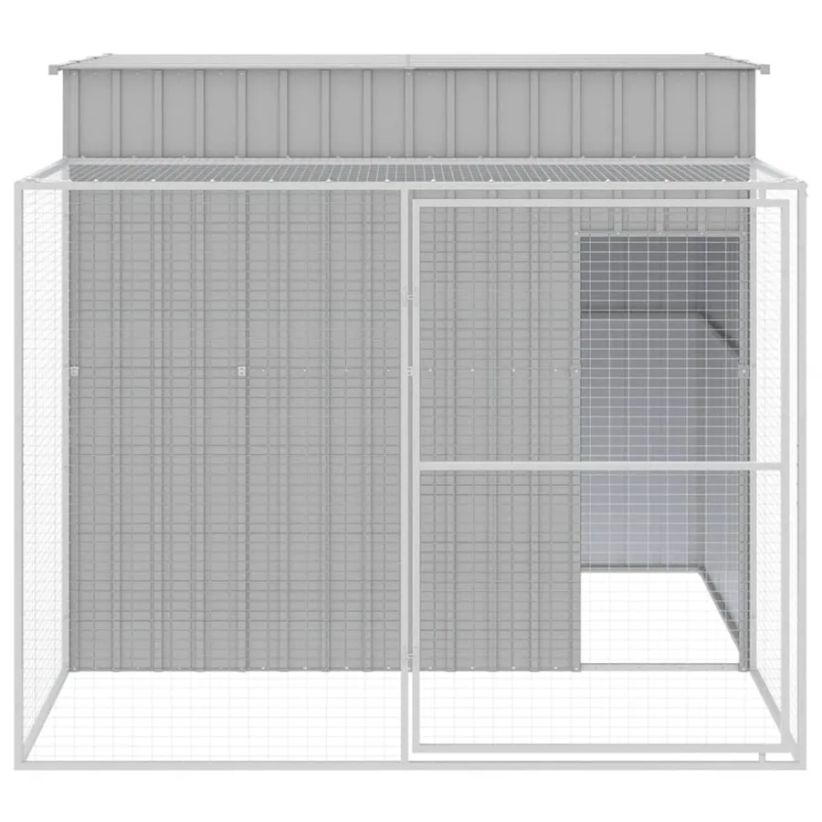 Niche pour chien avec cour gris clair 214x253x181 cm - 3