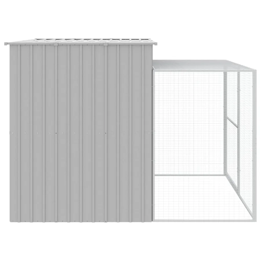 Niche pour chien avec cour gris clair 214x253x181 cm - 4