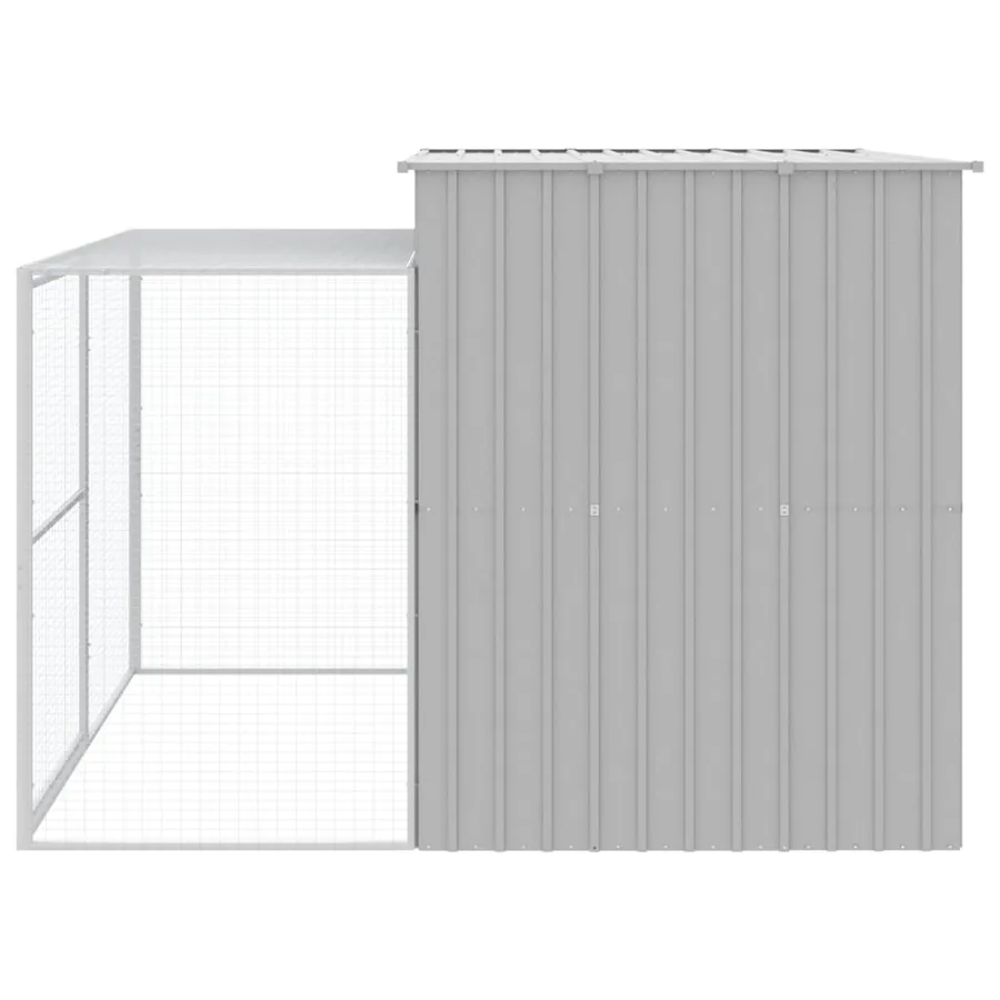 Niche pour chien avec cour gris clair 214x253x181 cm - 5