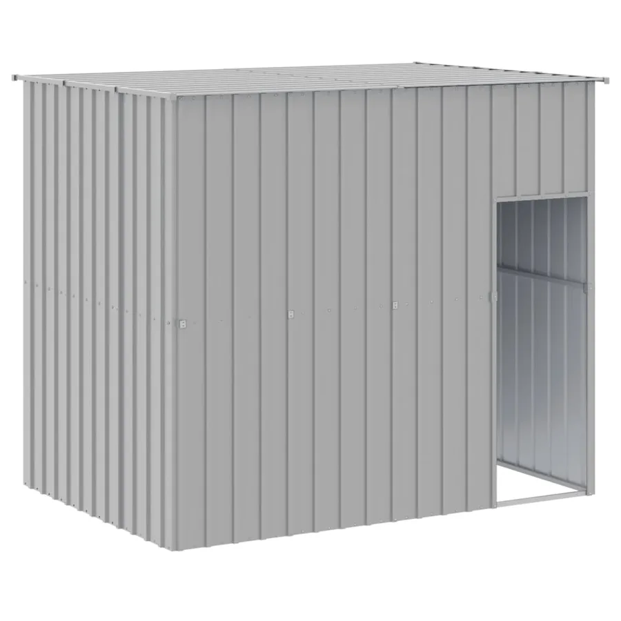 Niche pour chien avec cour gris clair 214x253x181 cm - 6