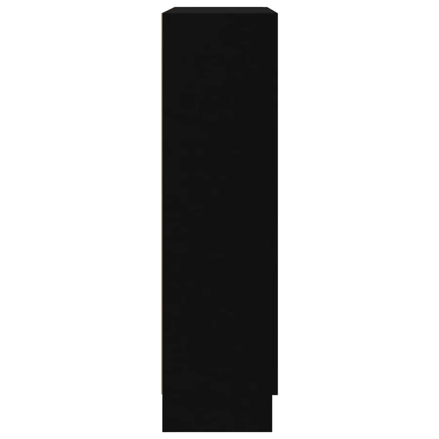 Bibliothèque Noir 82,5x30,5x115 cm Bois d'ingénierie - 6