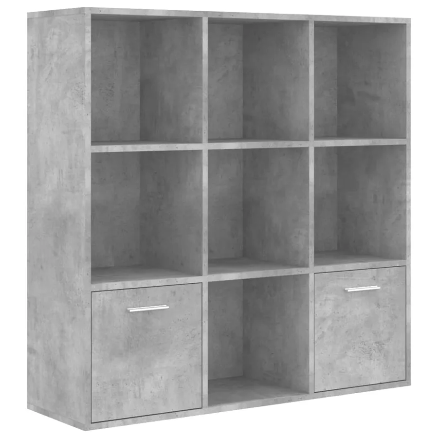 Bibliothèque Gris béton 98x30x98 cm Bois d’ingénierie - 2