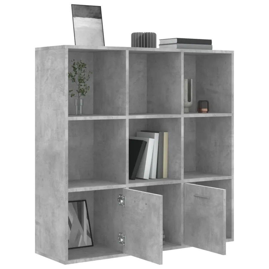 Bibliothèque Gris béton 98x30x98 cm Bois d’ingénierie - 5