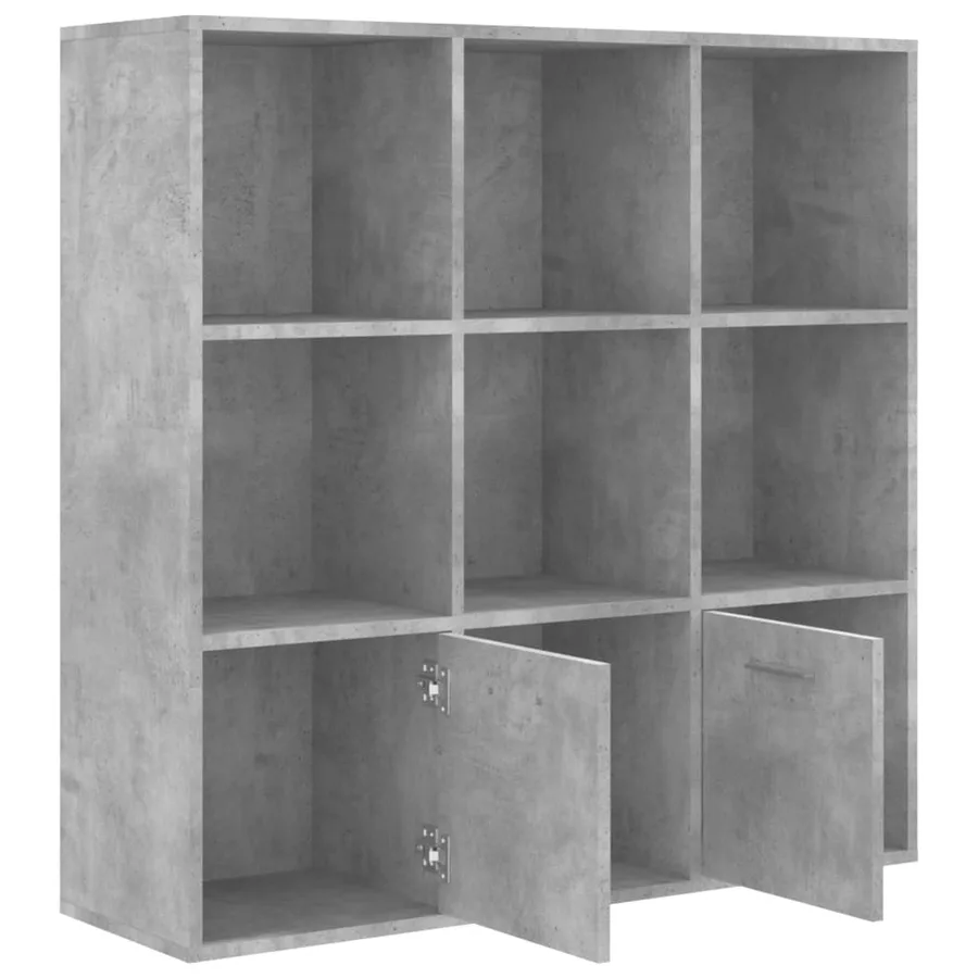 Bibliothèque Gris béton 98x30x98 cm Bois d’ingénierie - 7