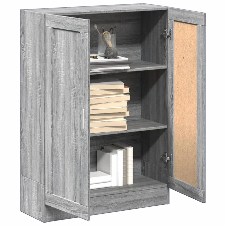 Bibliothèque sonoma gris 82,5x30,5x115 cm bois d'ingénierie - 9