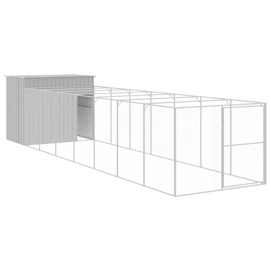 Niche pour chien avec cour gris clair 214x865x181 cm - 2