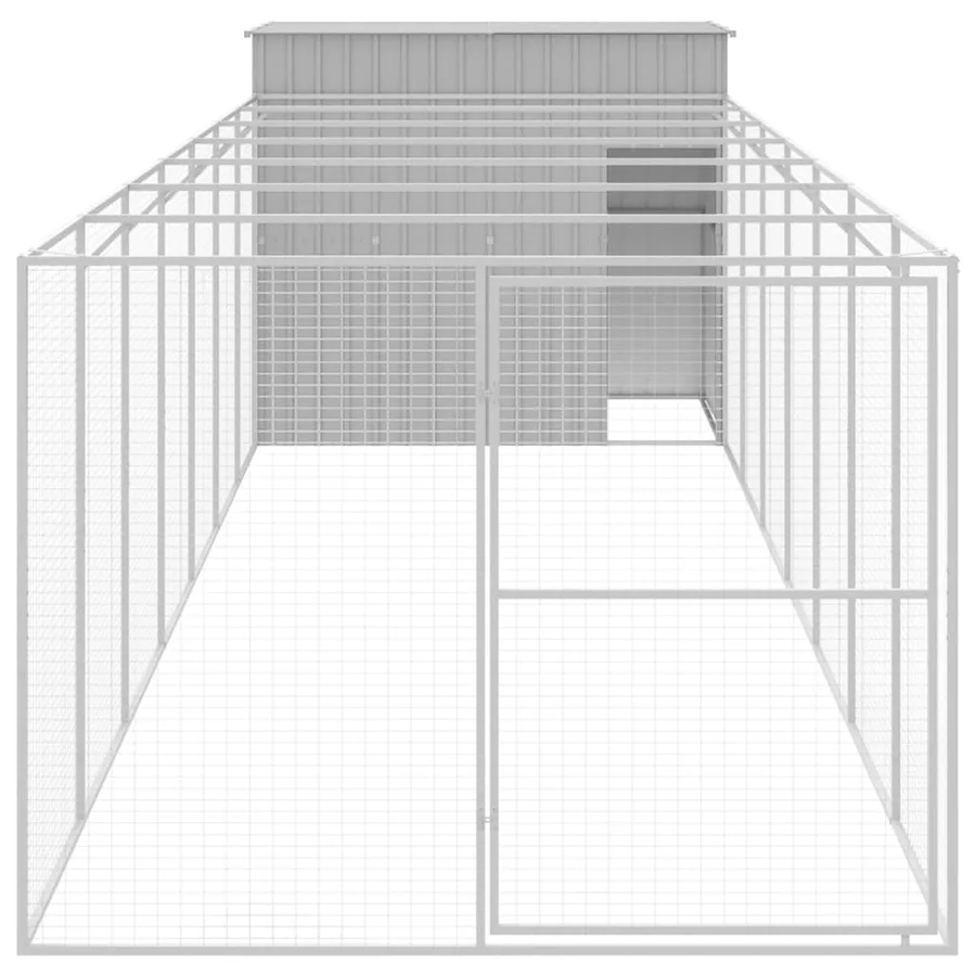 Niche pour chien avec cour gris clair 214x865x181 cm - 3