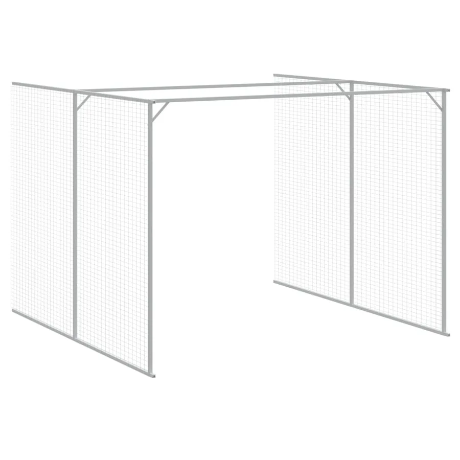 Niche pour chien avec cour gris clair 214x865x181 cm - 7