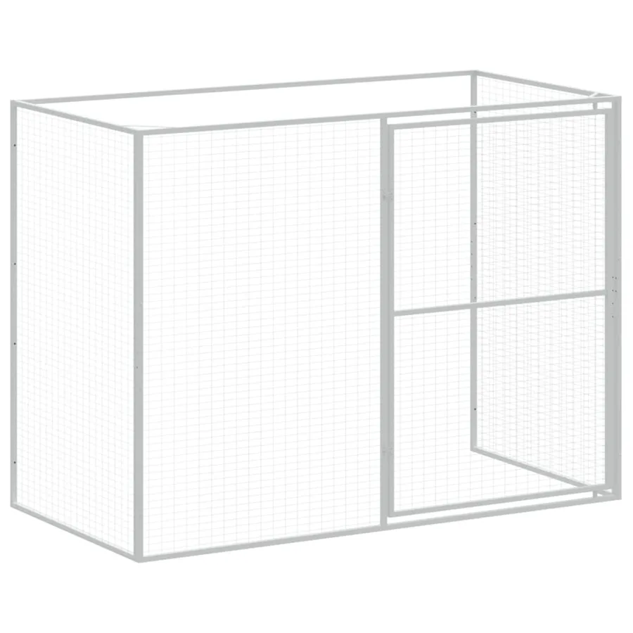 Niche pour chien avec cour gris clair 214x865x181 cm - 8