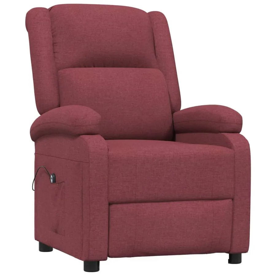 Fauteuil inclinable électrique Rouge bordeaux Tissu - 3