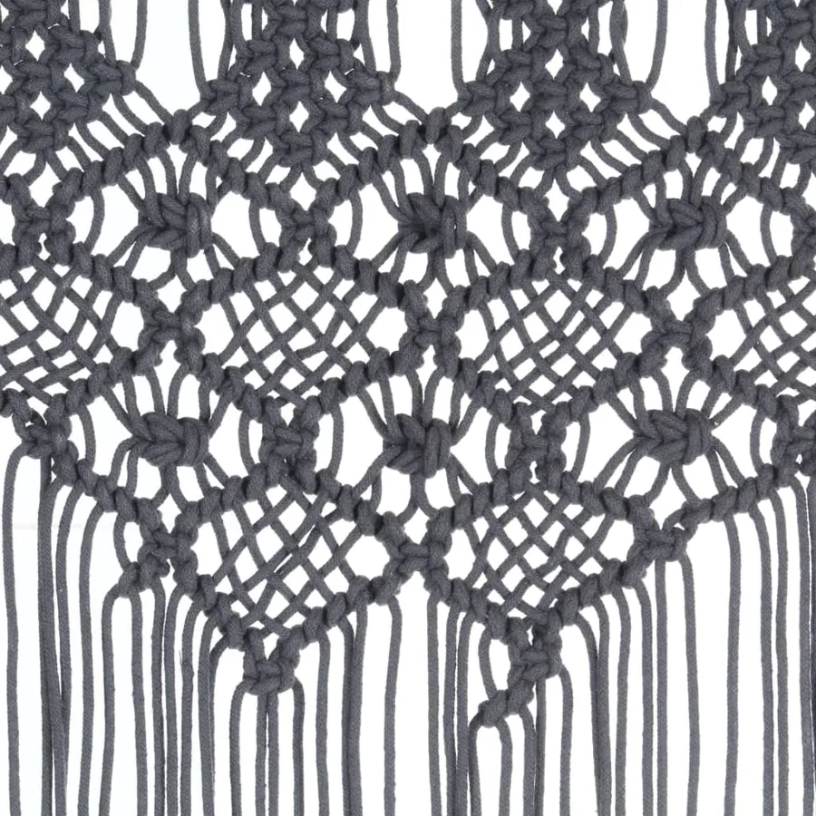Rideau en macramé Anthracite 140x240 cm Coton - 4