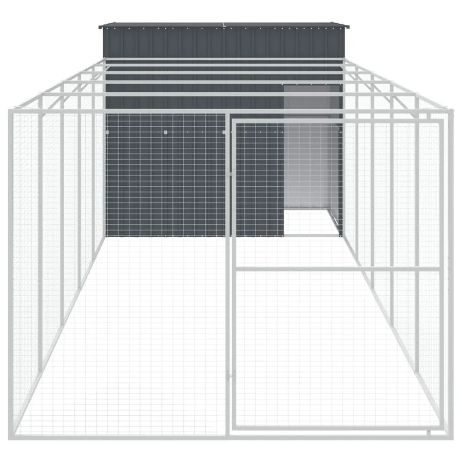 Niche pour chien avec cour anthracite 214x661x181 cm - 3