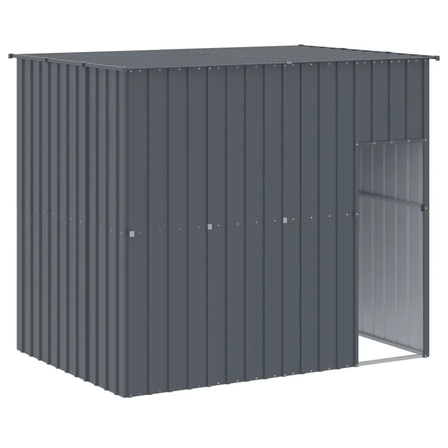 Niche pour chien avec cour anthracite 214x661x181 cm - 6