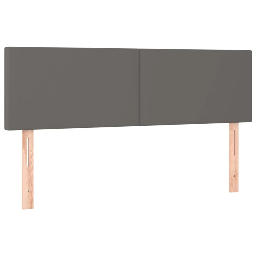 Sommier à lattes de lit avec matelas et LED Gris 140x190 cm - 7