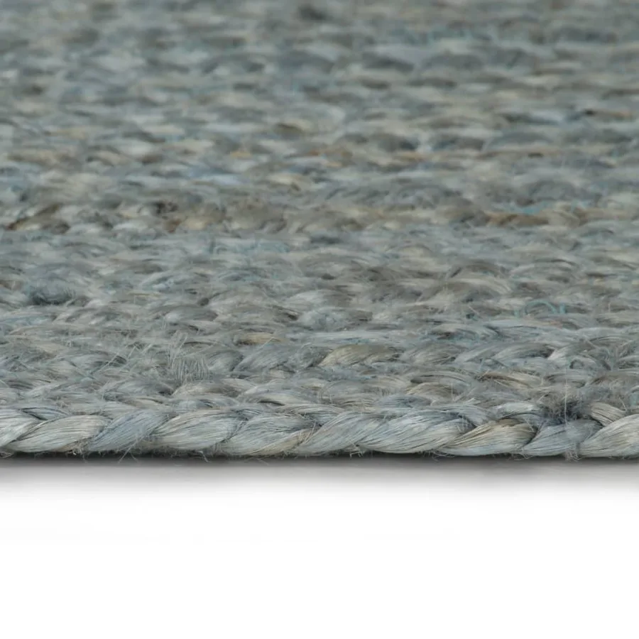 Tapis fait à la main Jute Rond 90 cm Vert olive - 3