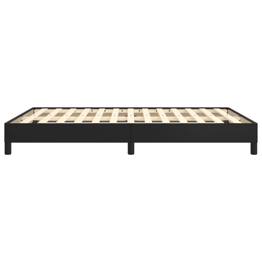 Cadre de lit sans matelas noir 140x190 cm similicuir - 6